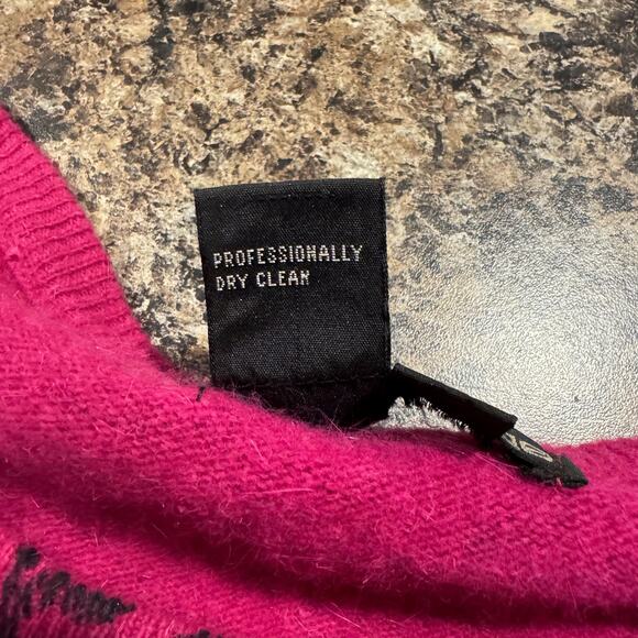 Vintage Sweater Lambswool Angora Sequin Y2K Coquette Retro Cozy Boho Fairy Large - Picture 3 of 5